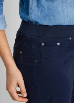 Twill Treggings aus elastischem Baumwoll-Mix