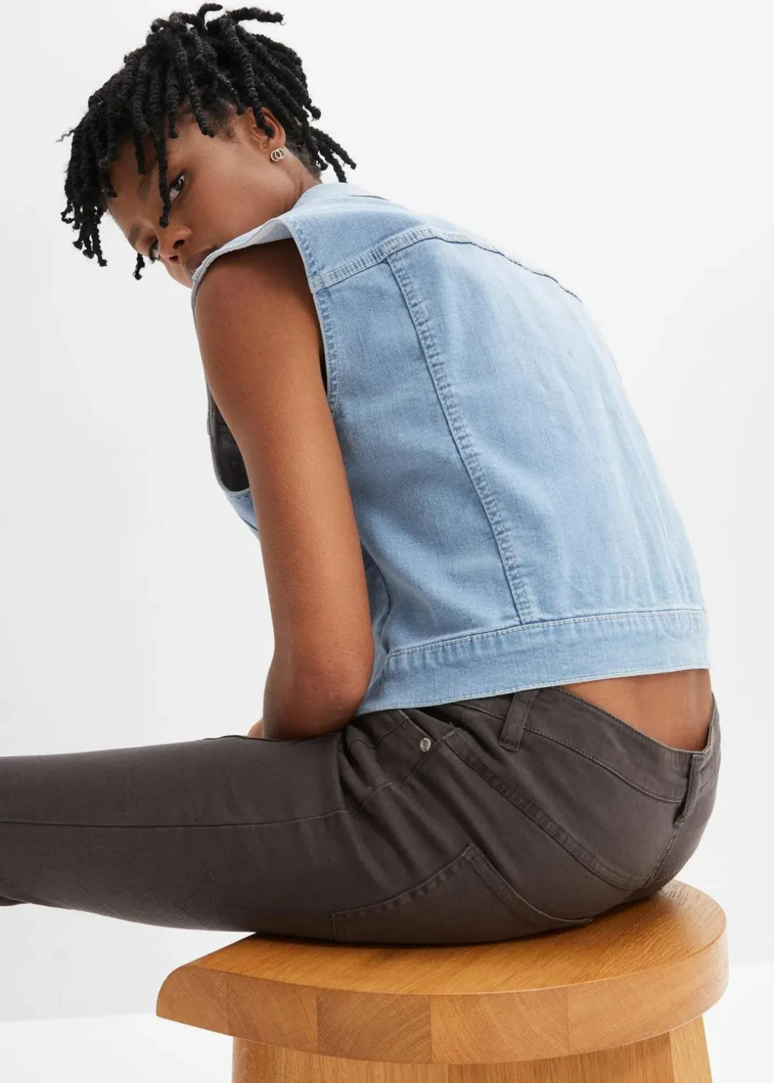 Twillhose aus elastischem Baumwoll-Mix