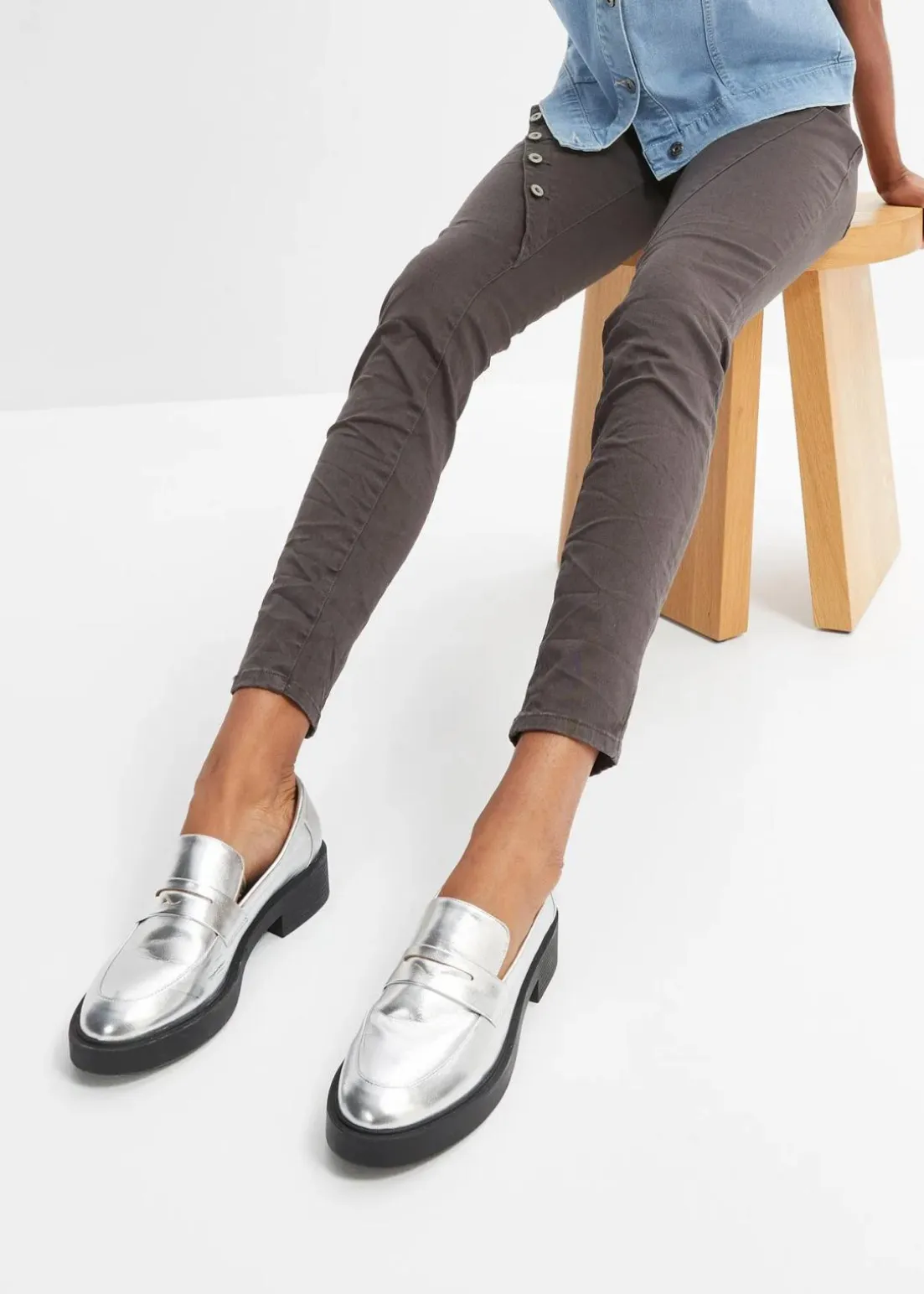 Twillhose aus elastischem Baumwoll-Mix