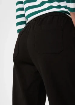 Twillhose mit ausgestelltem Bein und High-Waist-Bequembund