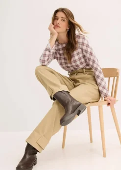 Twillhose mit hohem Bund