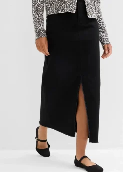 Twill-Rock mit Fransen