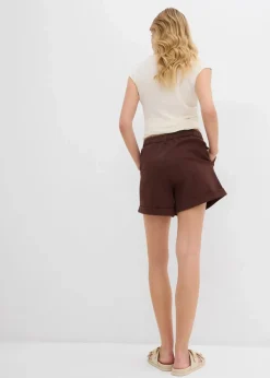 Twill-Shorts mit hohem Bund