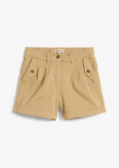 Twill-Shorts mit hohem Bund