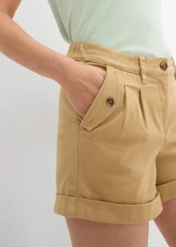 Twill-Shorts mit hohem Bund