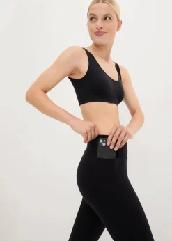 Ultrasofte Sport-Leggings mit seitlichen Taschen, Capri-Länge