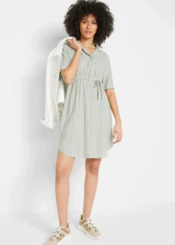 Umstands- und Stillblusenkleid aus fließender Viskose