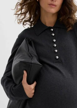 Umstands- und Stillkleid aus feingestrickter Bio-Baumwolle