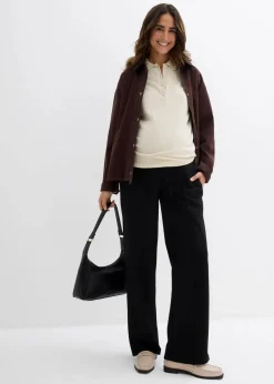 Umstandshose aus Punto di Roma, gerades, weites Bein