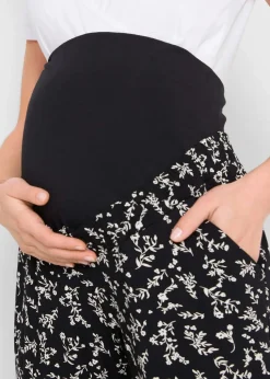 Umstandshose mit verspieltem Druck aus Viskose-Mix, Loose Fit