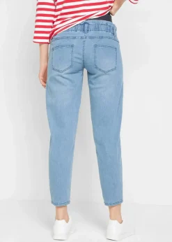 Umstandsjeans aus Baumwoll-Stretch, schmal zulaufendes Bein