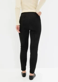 Velourlederimitat-Hose mit Bequembund