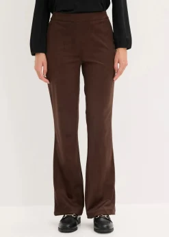 Velourslederimitat Flared Hose