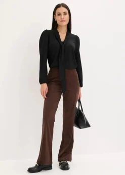 Velourslederimitat Flared Hose