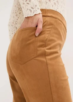 Velourslederimitat Flared Hose