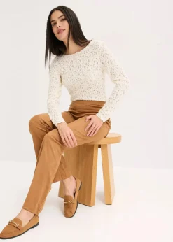 Velourslederimitat Flared Hose