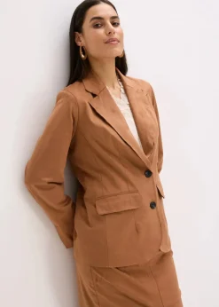 Velourslederimitat-Blazer