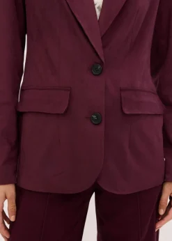 Velourslederimitat-Blazer