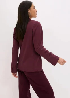 Velourslederimitat-Blazer