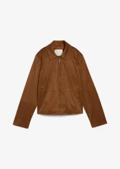 Velourslederimitat-Jacke