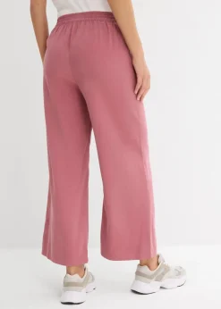 Verkürzte Hose aus weichem Viskose-Mix