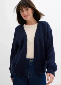 Verkürzte Oversize Grobstrickjacke