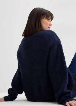 Verkürzte Oversize Grobstrickjacke