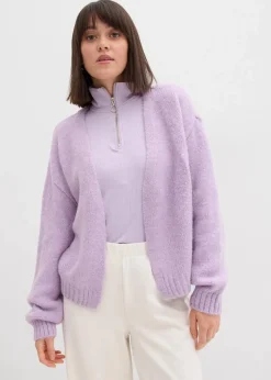 Verkürzte Oversize Grobstrickjacke