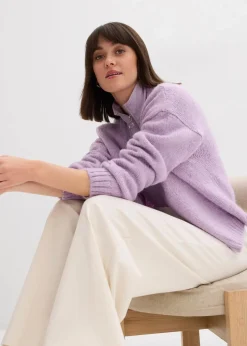 Verkürzte Oversize Grobstrickjacke