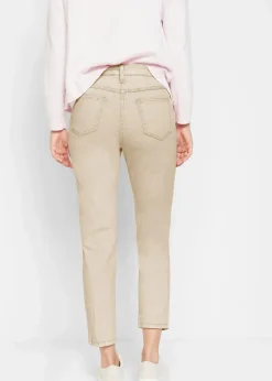 Verkürzte Twill-Hose im Used-Look