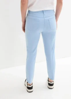 Verkürzte Twill-Hose im Used-Look