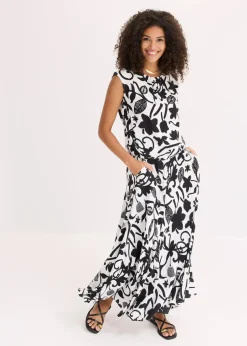 verkürztes Blusentop aus fließender Viskose