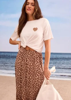 Verkürztes Shirt mit überschnittener Schulter