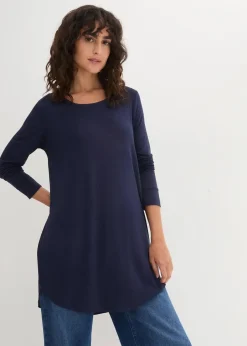 Viskose Longshirt, Langarm