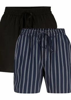 Viskose-Shorts mit Bindegürtel (2er Pack)