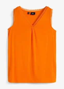 Viskose-Top mit Spitze