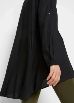 Vokuhila-Bluse aus reiner Viskose