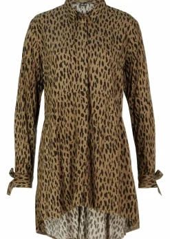 Vokuhila-Bluse aus reiner Viskose