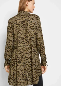 Vokuhila-Bluse aus reiner Viskose