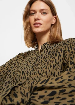 Vokuhila-Bluse aus reiner Viskose