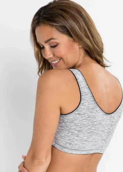 Vorderverschluss-BH ohne Bügel mit Bio-Baumwolle (2er-Pack)