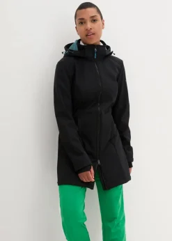 wasserabweisende Funktions-Softshell-Longjacke, Kuschelfleece