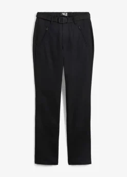 Wasserabweisende Funktionshose aus Stretch-Twill mit Gürtel