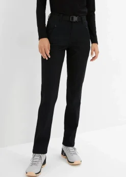 Wasserabweisende Funktionshose aus Stretch-Twill mit Gürtel