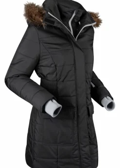 wasserabweisende Funktions-Longjacke in 2-in-1-Optik, gesteppt