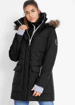 wasserabweisende Funktions-Longjacke in 2-in-1-Optik, gesteppt