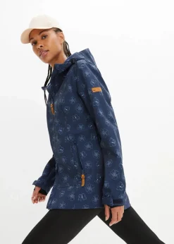 Wasserabweisende Softshelljacke mit Blumenmuster