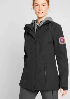 wasserabweisende Softshell-Longjacke, 2 in 1-Optik