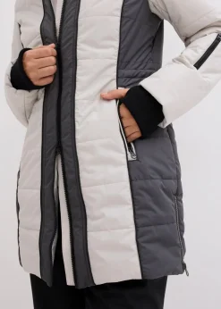 wasserabweisender Outdoor-Kurzmantel mit Fellimitat