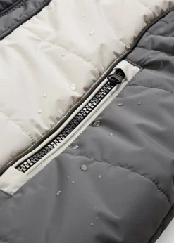 wasserabweisender Outdoor-Kurzmantel mit Fellimitat